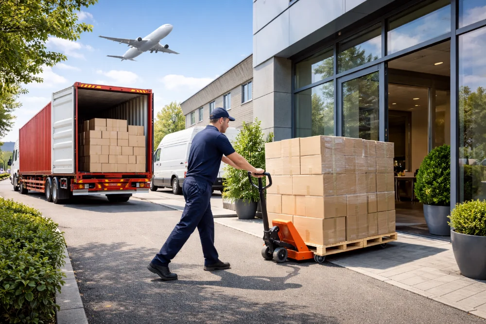 Servi&ccedil;os internacionais de transporte de carga porta a porta para empresas em todo o mundo.